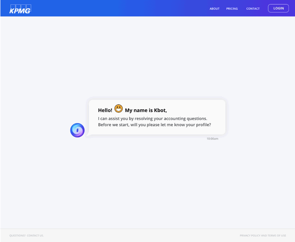 K-Bot prototype conversation for the Auditor